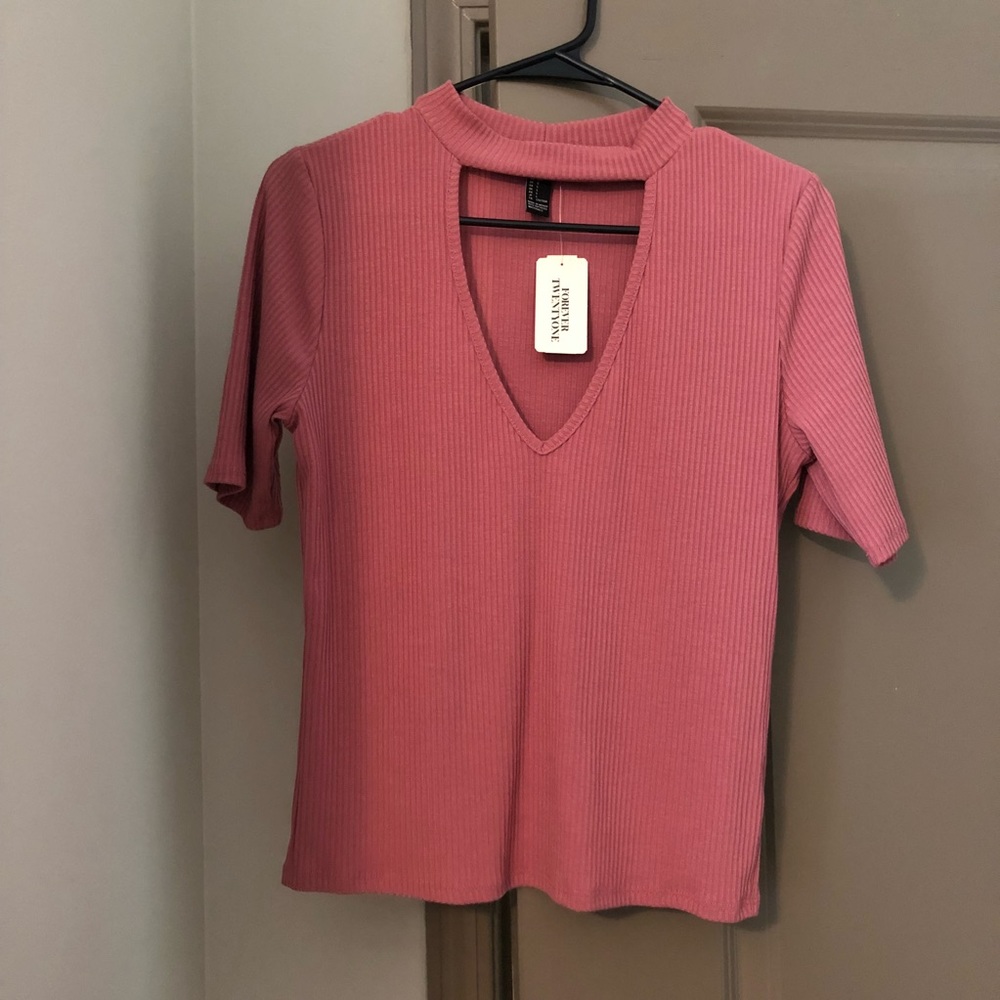 Forever 21 cropped V cut out top